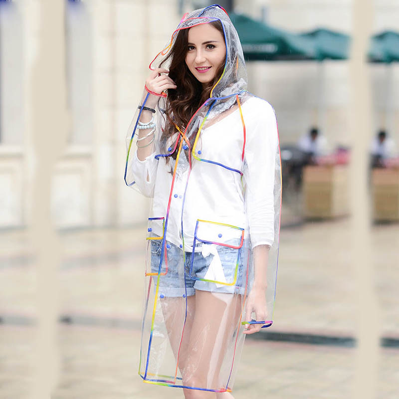 Colorful Rainbow Edge Transpar - огляд і ціна Camping Rain Poncho