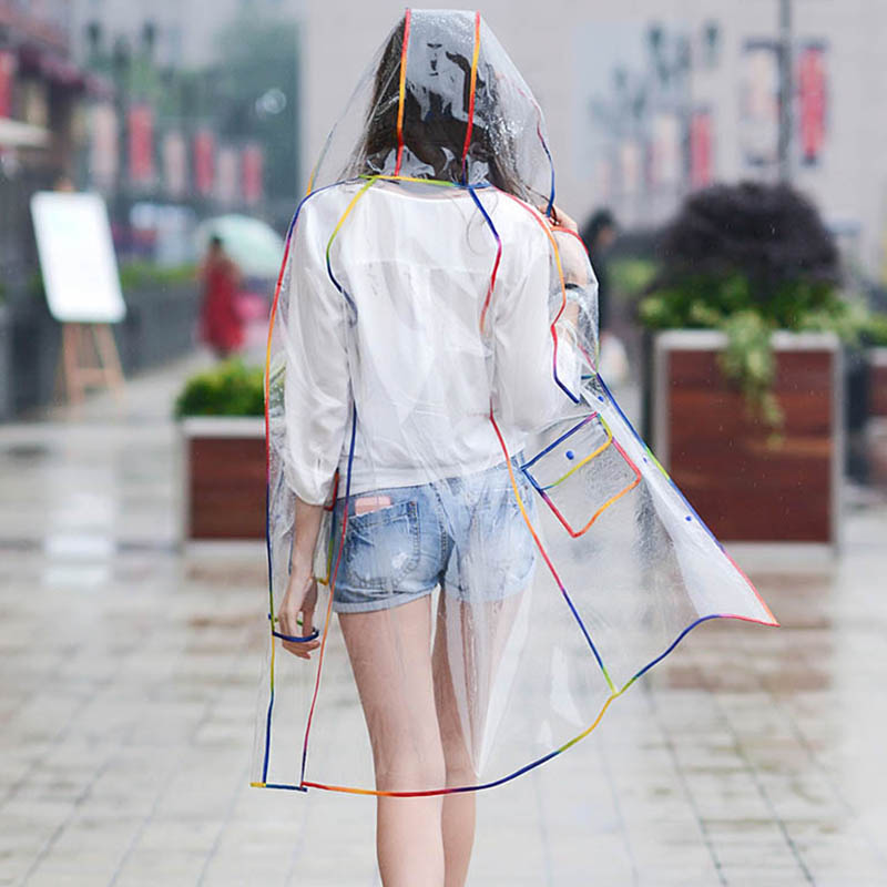 Colorful Rainbow Edge Transpar - огляд і ціна Camping Rain Poncho